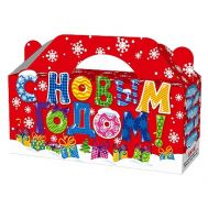 Новогодний подарок «Коробка Новогодняя» – Люкс 1000г (картон)