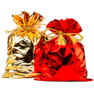 Новогодний подарок «Мешочек из парчи Золотой» – Люкс 700 г. (текстиль)